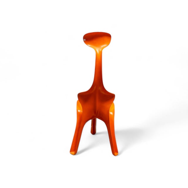 1960s Vintage Pop-Art Floris Chair in Orange Polyester by Günter Beltzig, Germany, 1967 For Sale - Image 5 of 10