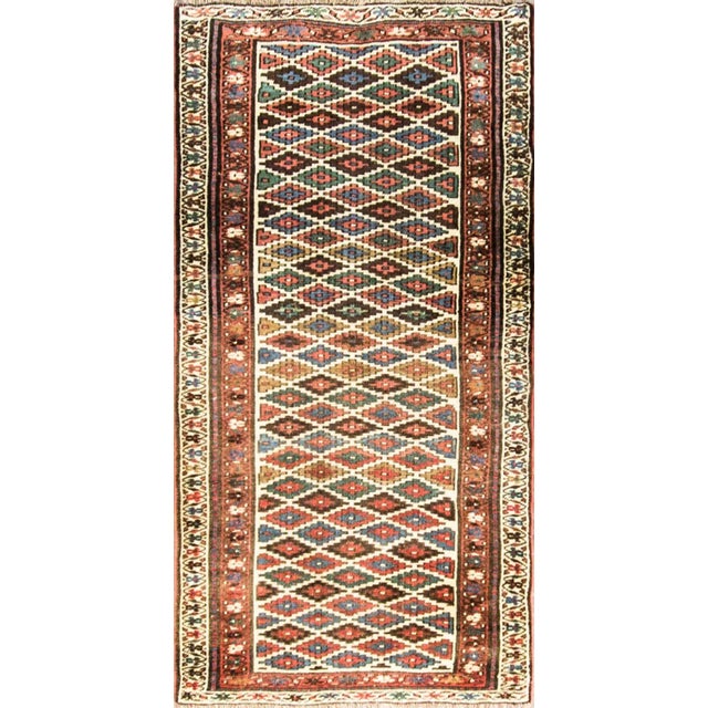 3'2" X 6'6"Antique Northwest, Kurdish Oriental Rug,, #17082 For Sale - Image 10 of 10