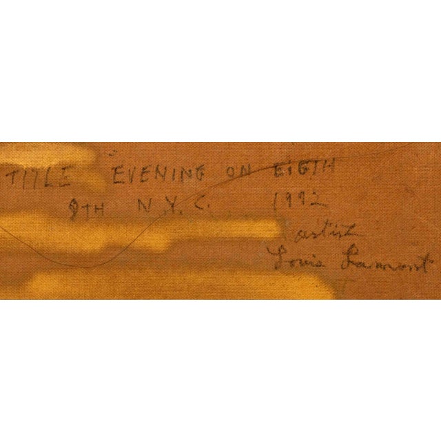 Louis Lamont "Evening on 8th/9th n.y.c." Oil, 1992 For Sale - Image 9 of 9