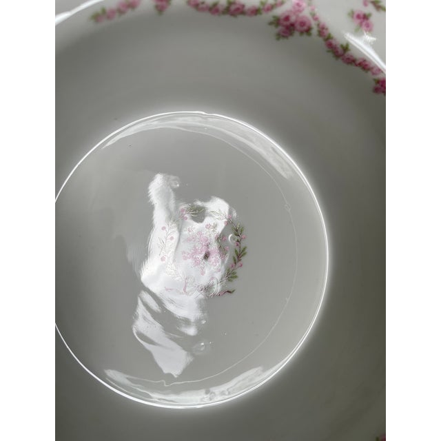 Rose Antique Limoges Rose Swag Souffle Dish With Gold Accents by Charles Ahrenfeldt For Sale - Image 8 of 10