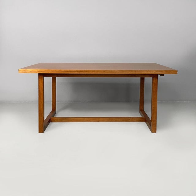 Art Deco Italian Rectangular Dining Table in Wood, 1930s For Sale - Image 3 of 18