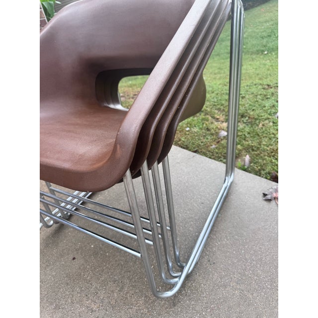 A little space-age, a little sculptural, and a whole lot of 1970s style. Set of four vintage Lotus chairs designed by...