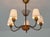 Swedish Modern Brass, Oak and Silk Five Arm Chandelier from ASEA, Sweden, 1950s For Sale - Image 13 of 14