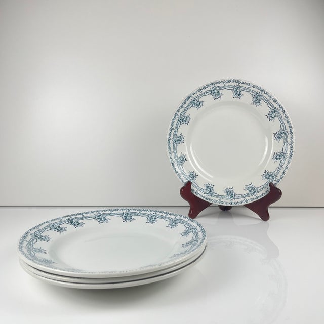 Vintage Dinner Plates from St Amand, 1930, Set of 4 For Sale - Image 11 of 11