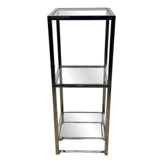 Chrome and Glass Side Table, 2000s For Sale