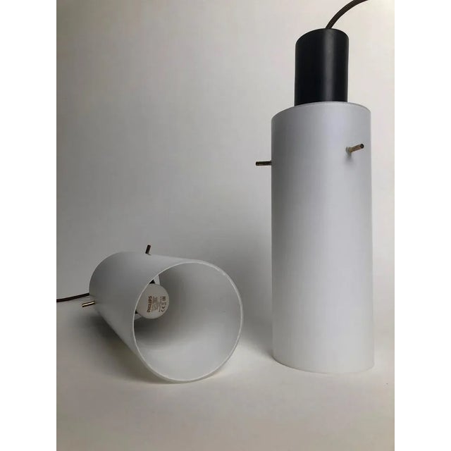 Cylindrical Hanging Pendant Lamps from West, Austria, 1970s, Set of 2 For Sale - Image 3 of 10