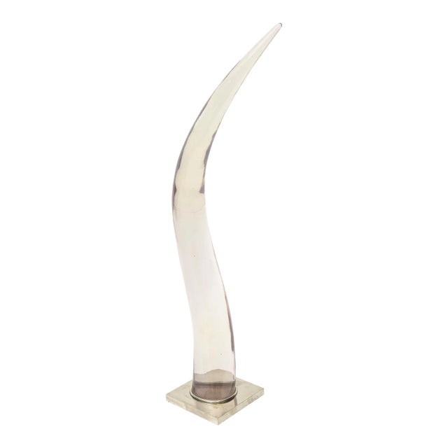 1970's Arched Gradient Lucite and Silver Plate Sculpture by Catherine Noll, France For Sale
