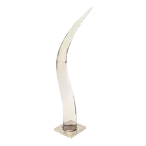 1970's Arched Gradient Lucite and Silver Plate Sculpture by Catherine Noll, France