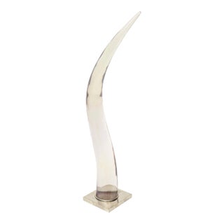 Vintage Arched Gradient Lucite and Silver Plate Sculpture by Catherine Noll, France, 1970's For Sale