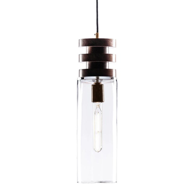 Mid-Century Modern Lawrence & Scott Malmo Glass Pendant For Sale - Image 3 of 3