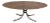 Vintage 70s Osvaldo Borsani Oval Dining Table Walnut Starburst Top & Chrome Base For Sale