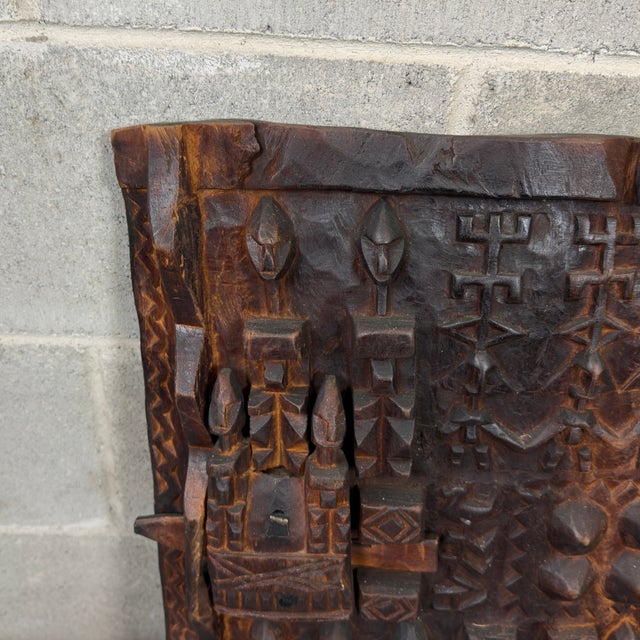 Antique Dogon Carved Wood Window, Early 1900s For Sale - Image 5 of 11