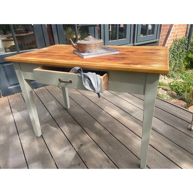 Gray Antique Table in Fir, 1890s For Sale - Image 8 of 11