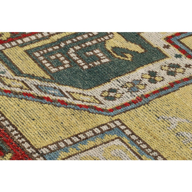 Hand-knotted in wool, this 2x3 classic oriental rug from Rug & Kilim showcases a unique composition of asymmetrical...