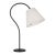 Amber Lewis by Visual Comfort Signature Dume 24" Arched Table Lamp in Aged Iron with Linen Shade For Sale