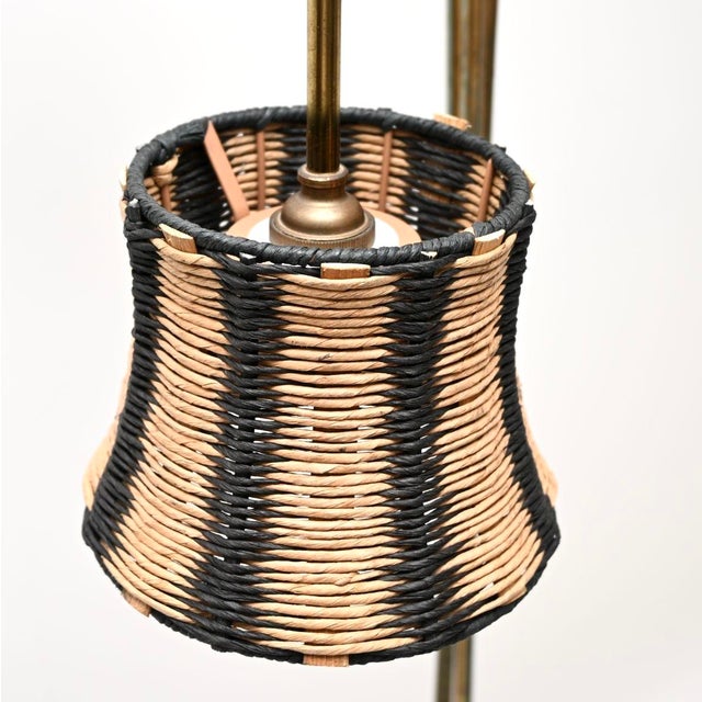 Vintage Swedish Brass Floor Lamp, 1950 For Sale - Image 9 of 11