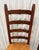 Vintage 20th Century Tall Ladder Back Rope Seat Armless Side Dining Chairs, a Pair For Sale - Image 6 of 9