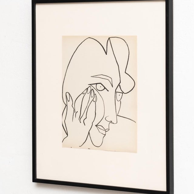 Françoise Gilot, Figurative Composition, 1951, Original Lithograph, Framed For Sale - Image 4 of 11