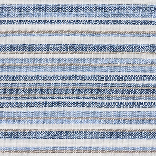 Sample - Schumacher Dylan Indoor/Outdoor Fabric in Blue For Sale