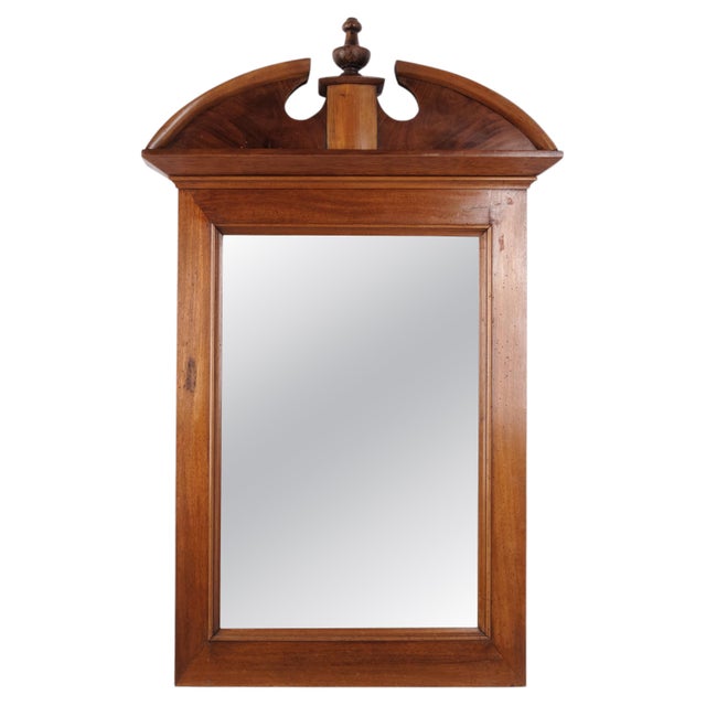 Antique Mahogany Wall Mirror, 1910 For Sale - Image 8 of 8