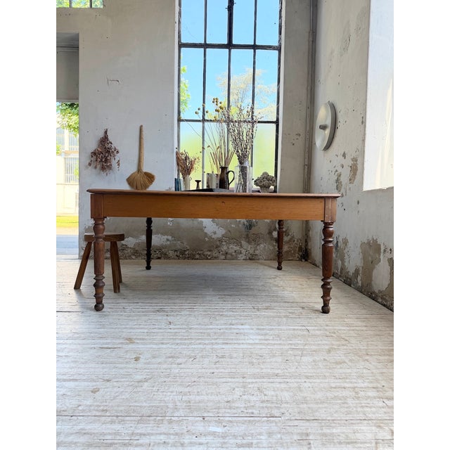 Large Oak Square Conference Table, 1950 For Sale - Image 11 of 18