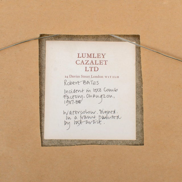 1980s “Incident in the Comb Factory, Changzou" Miniature Painting For Sale - Image 5 of 6