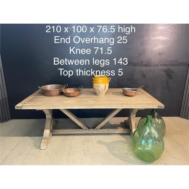 Vintage Farmhouse Dining Table in Pine, 1920 For Sale - Image 4 of 18