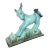 Vintage Mid Century Modern Art Deco Donkey Figurine Porcelain Ceramic by Beswick Blue Glaze For Sale