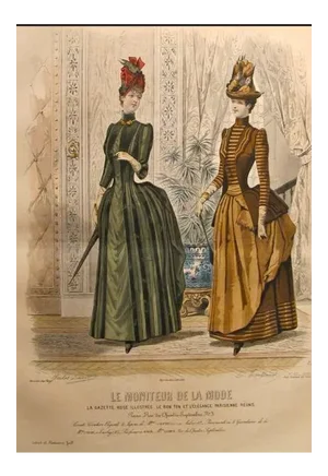 1885 Moniteur De La Mode, Parisian Ladies Fashion (Plate 43-1885)