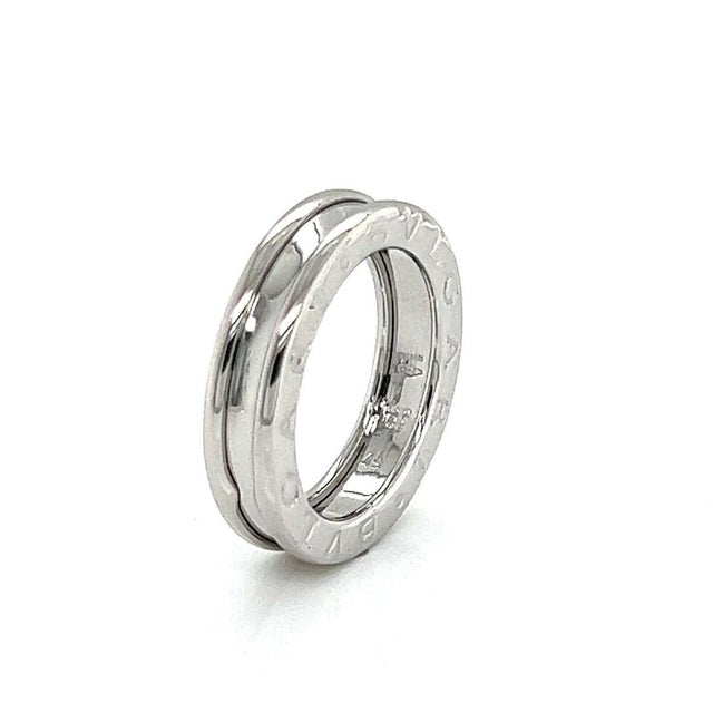 Contemporary Bvlgari B.Zero1 One Band Ring 18k White Gold Size 5 For Sale - Image 3 of 5