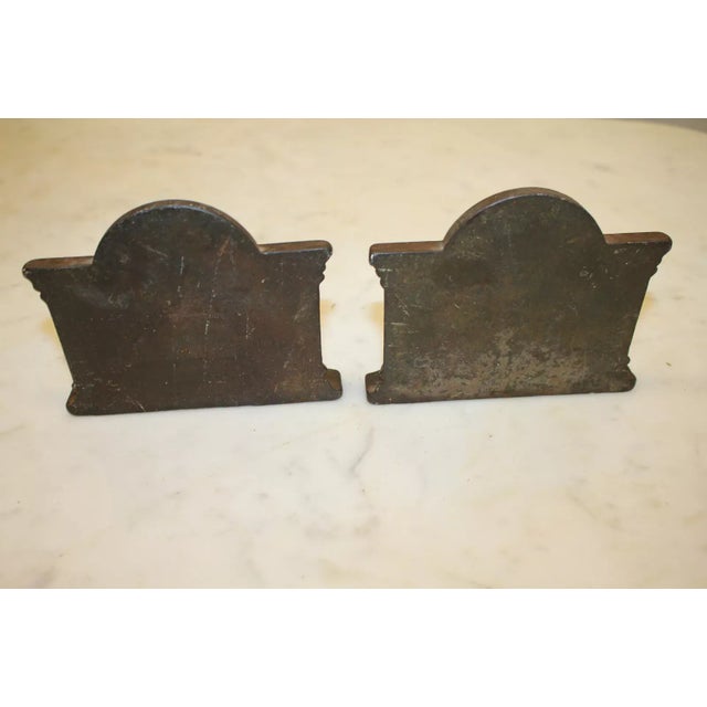 Art Deco Art Deco Architectural Bookends With Figure, Circa 1920s For Sale - Image 3 of 5
