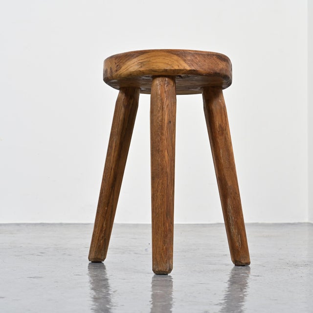 Wooden Tripod Stool, 1950s For Sale - Image 4 of 11