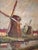 Rustic European 1960s Windmill Dutch Style Painting, Framed For Sale - Image 3 of 8