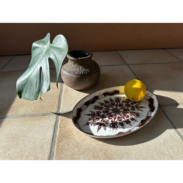 Enamel Tray with Screen-Printed Floral Decoration from Arta, Austria, 1960s For Sale - Image 10 of 11