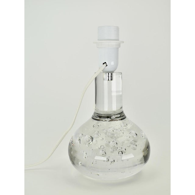 1975 Floris Meydam for Royal Leerdam Solid Crystal Table Lamp Bubbles For Sale - Image 6 of 10