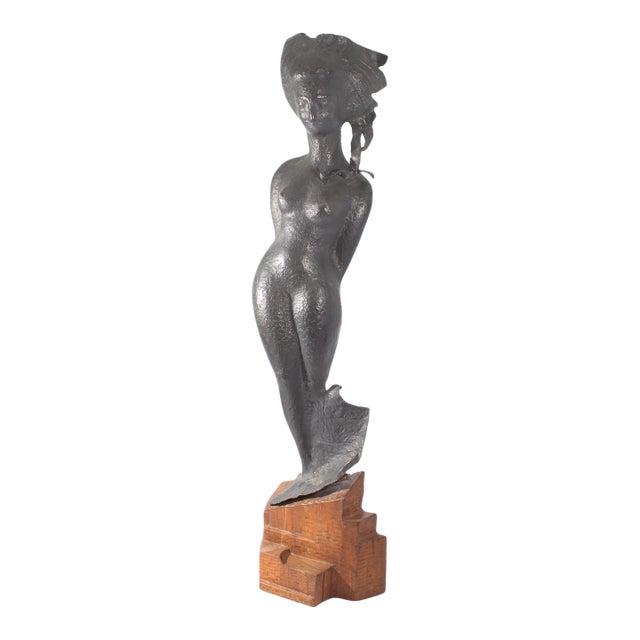 Hammered Metal Sculpture of a Woman by Charles Gordon Cutler For Sale