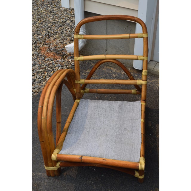 Wood Vintage Ritts Tropitan Rattan Bamboo Bentwood Patio Set, 3 Pieces For Sale - Image 7 of 8