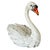 Late 20th Century Late 20th Century Shabby Chic White Distressed Sheet Metal Swan Sculptures - A Pair For Sale - Image 5 of 17