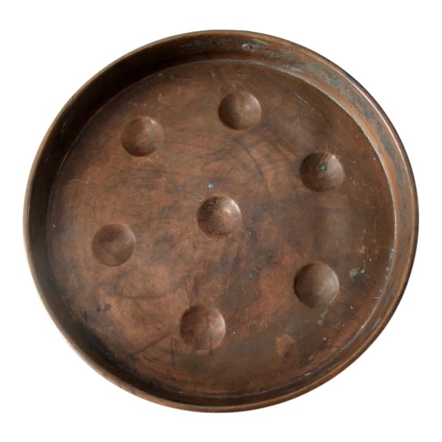 Antique Copper Escargot Pan For Sale