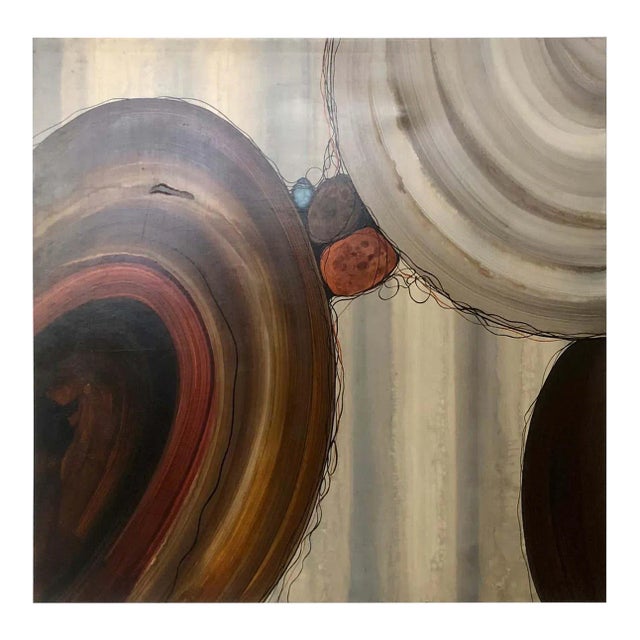 Robert Charon Large Contemporary Abstract Original “Orbs” Painting For Sale
