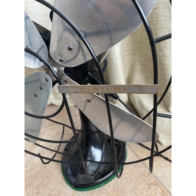 Vintage Hunter Century Oscillating Metal Blade and Cast Iron Fan For Sale - Image 11 of 13