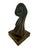 Stone Mid-Century Modern Abstract Bronze Sculpture of Draped Female Figure on Marble Base For Sale - Image 7 of 10
