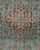 Textile 1970s Vintage Handmade Wool Cotton Green Area Rug For Sale - Image 7 of 12