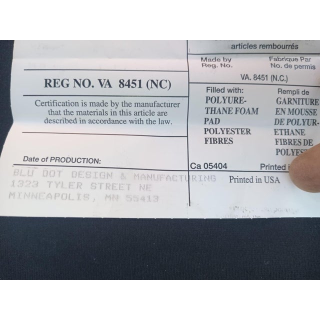 The Blu Dot New Standard 78″ Leather Sofa For Sale - Image 10 of 12