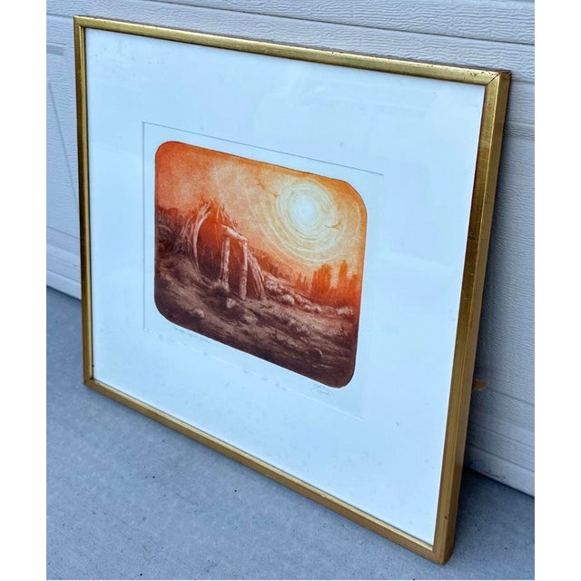 "Navajo Spirit House" Etching Roy Purcell Artist’s Proof Framed Native American For Sale - Image 17 of 18