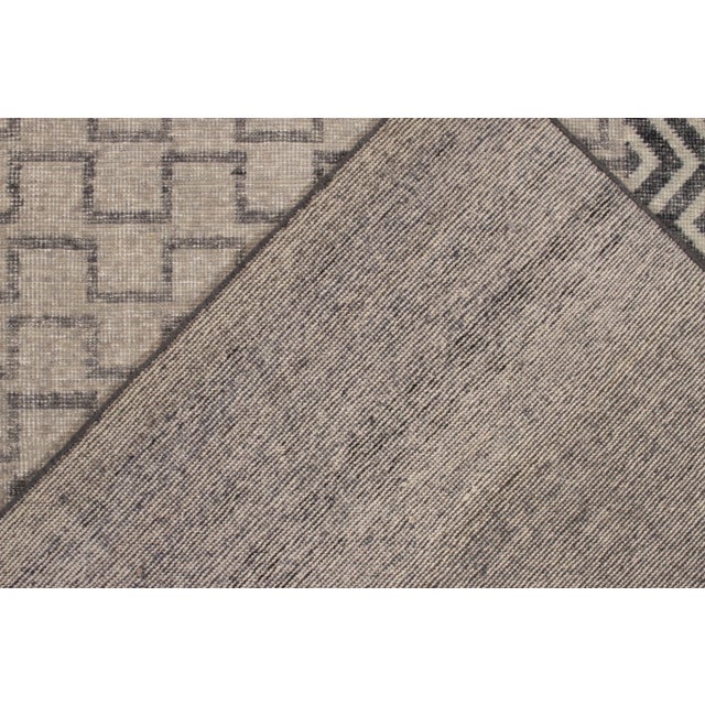 Rug & Kilim’s Oversized Blocks Rug in Charcoal, 12x16 For Sale In New York - Image 6 of 7