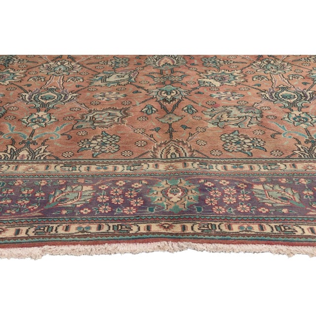 Mid 20th Century Mid 20th Century Vintage Persian Tabriz Rug - 07'10 X09'08 For Sale - Image 4 of 9