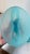 1950s Vintage Westmoreland Blue Satin Glass "Kissing Doves" Covered Candy Dish For Sale - Image 5 of 11