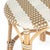 Tobias 24 in. Seat Height Round Rattan Backless Counter Stool, Tan/White Stripe/ Natural Rattan Frame For Sale In Chicago - Image 6 of 8