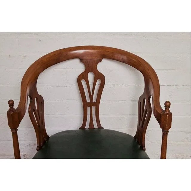 Wood Early 1900s Large Edwardian Corner Chair For Sale - Image 7 of 7